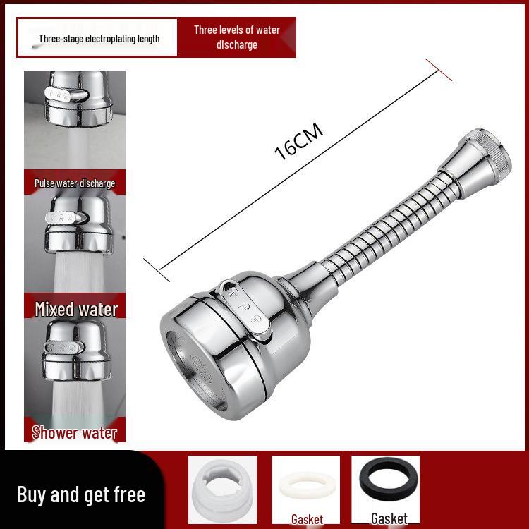 Universal Adjustable Anti-Splash Faucet Aerator Extension Tube