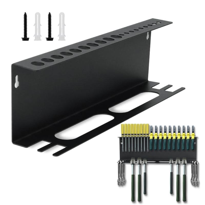 Space Saving Screwdriver Holder and Spanner Organizer Steel Construction Garage Tool Rack Hammers and Wrench Stand