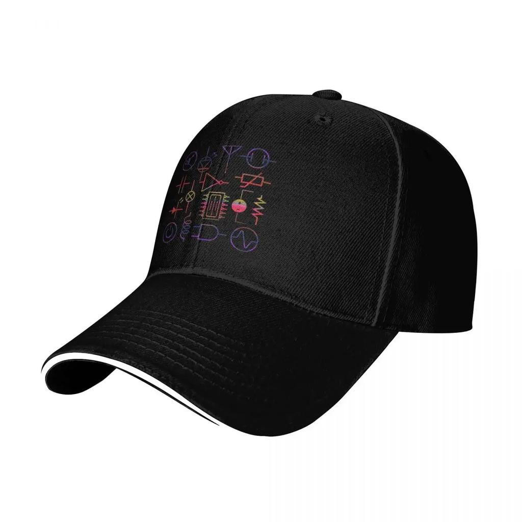 Colorful Electronics Components Electronic Engineering Electronics Collage Baseball Cap Hiking Hat Hat Baseball Cap Mens Women's