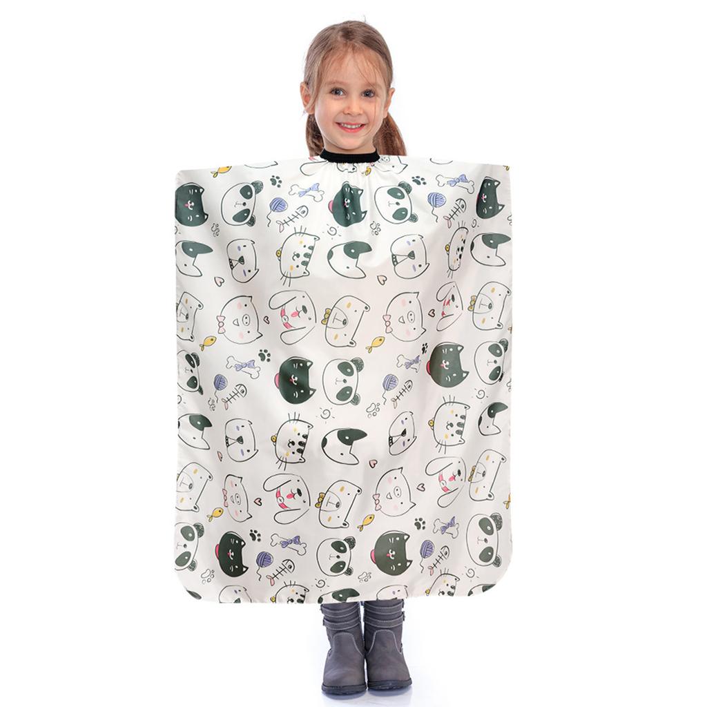Child Friendly Barbers Cape Kids Haircut Cape, Adjustable Fit for Kids, Waterproof Polyester Home Haircut Accessory