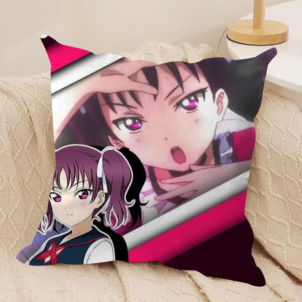 

Love Live! School Idol Cushion Cover Soft Plush Fabric Double-Sided Printed Sofa Cushion Cover for All Seasons Home Decor Gift 30cmx30cm