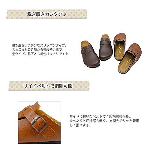 Joy Walker Women's Flat Sandals, Casual Comfort Sandals, Brown, Size 37 (109P), Size 23.5cm