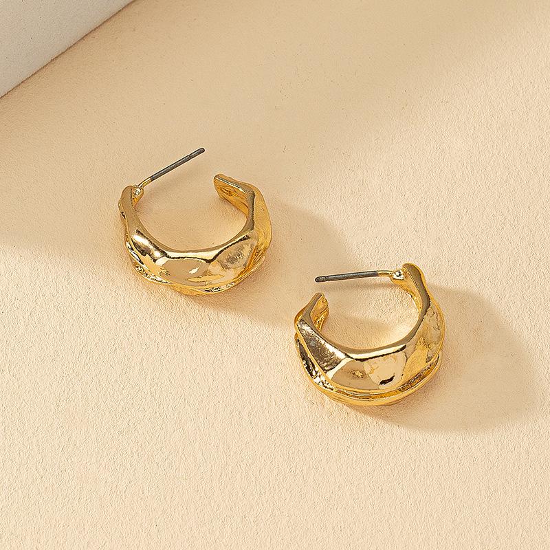 

Геометрические серьги-пусеты в корейском стиле в форме буквы С: Французская ретро-мода для женщин