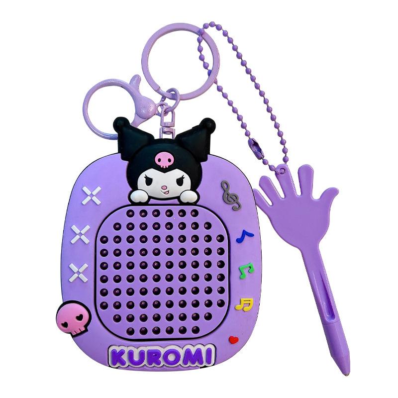 Unzip Magnetic Steel Ball Drawing Board Keychain Cute Schoolbag Pendant Car Key Chain Gift Magnetic Drawing Board