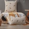 Elegant Embroidery Corduroy Cushion Cover Breathable Easy Caring Comfortable Bedroom Living Room
