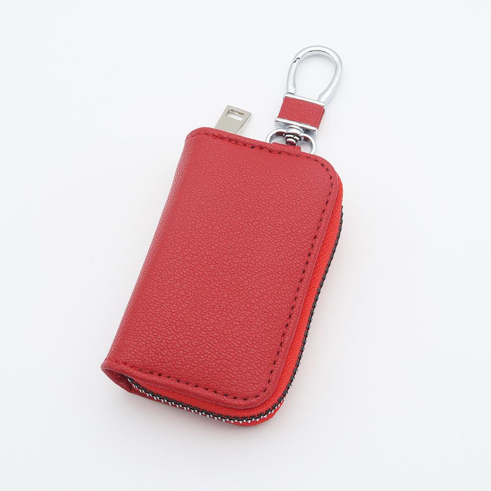 

Универсальная трансграничная поясная сумка для ключей от машины из искусственной кожи ягненка PU с молнией для мужчин и женщин