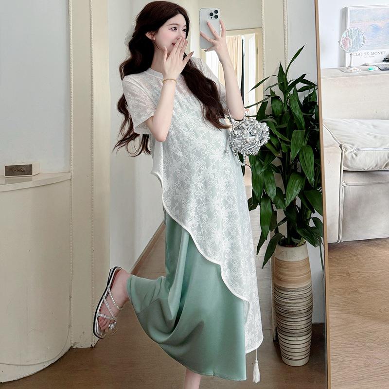 

Spring 2026 Irregular Lace Cover-up & High-End Camisole Dress Set 2XL