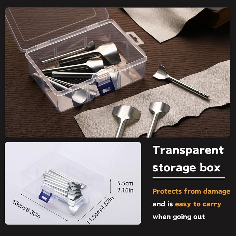 Feb.9 Sizes Leather Punch Tool, Half-Round Leather Punch, Leather Corner Punch, Strap Cutter, Crafting Tools For DIY Belts