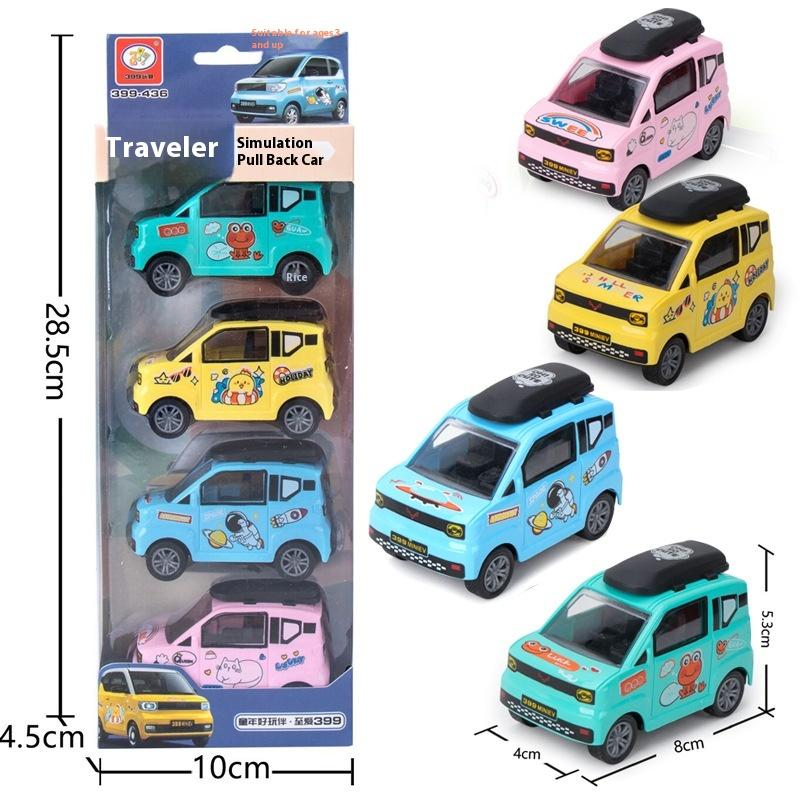 4/6 ks Natahovací inženýrské vozidlo Hračky pro kluky Dětská hračka Auto Setrvačnost Popelářské auto Modely Pro děti Ideální dárky