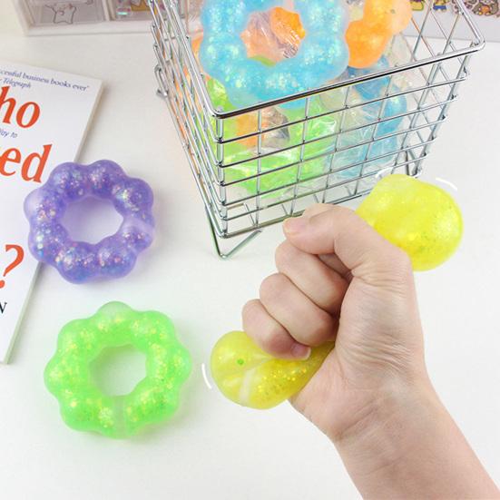 Fidget Toy Soft TPR Squishes Portable Stress Relief Bracelet Pendant Kids Adults Squeeze Toy Decompression Gift