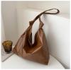 Simple Soft-faced Women's Big Bag 2025 Summer New Retro Fashion Trendy Large-capacity Solid Color Shoulder Messenger Bag