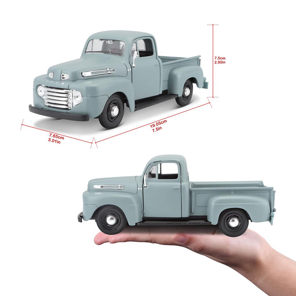MAISTO Ford Diecast Car 1/25 Scale Truck FORD USA F-1 PICK UP 1948 (Gray) [Parallel Import]