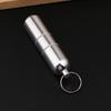 25×105MM Aluminiumlegierung Pillen-Schlüsselanhänger Halter Kleine Pillendose Pillenbehälter Wasserdichter Pillen-Organizer Tragbarer Pillenhalter Schlüsselanhänger
