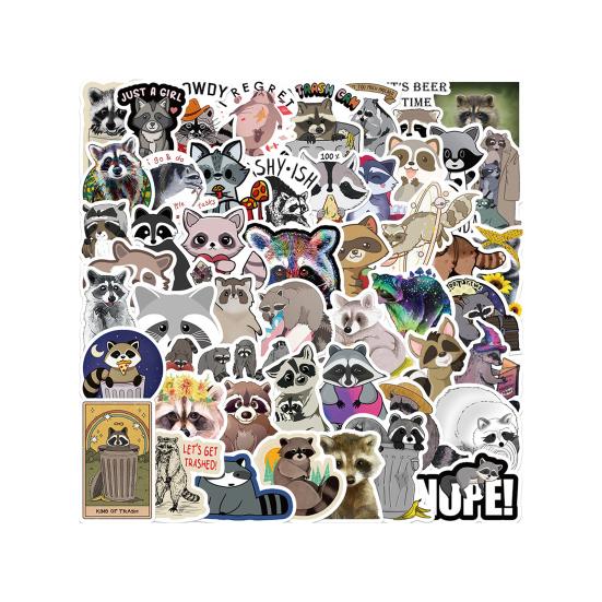 

50 шт. граффити-наклеек самоклеящиеся водонепроницаемые с высокой липкостью изысканный узор широкое применение декоративные ПВХ милые мультяшные животные принадлежности A