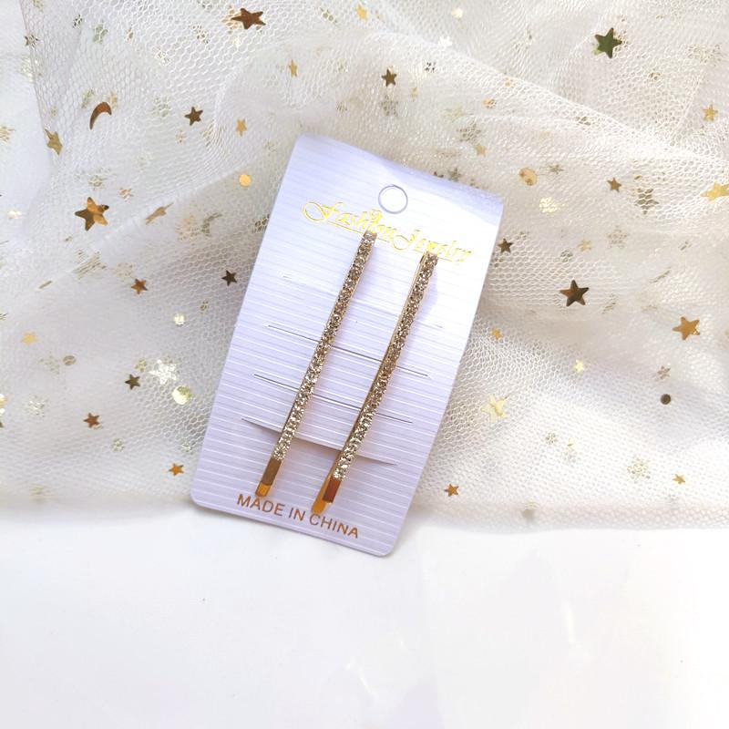 2PCS Adult Water Diamond Single Hair Clip Popular Super Flash Side Accessory for Women