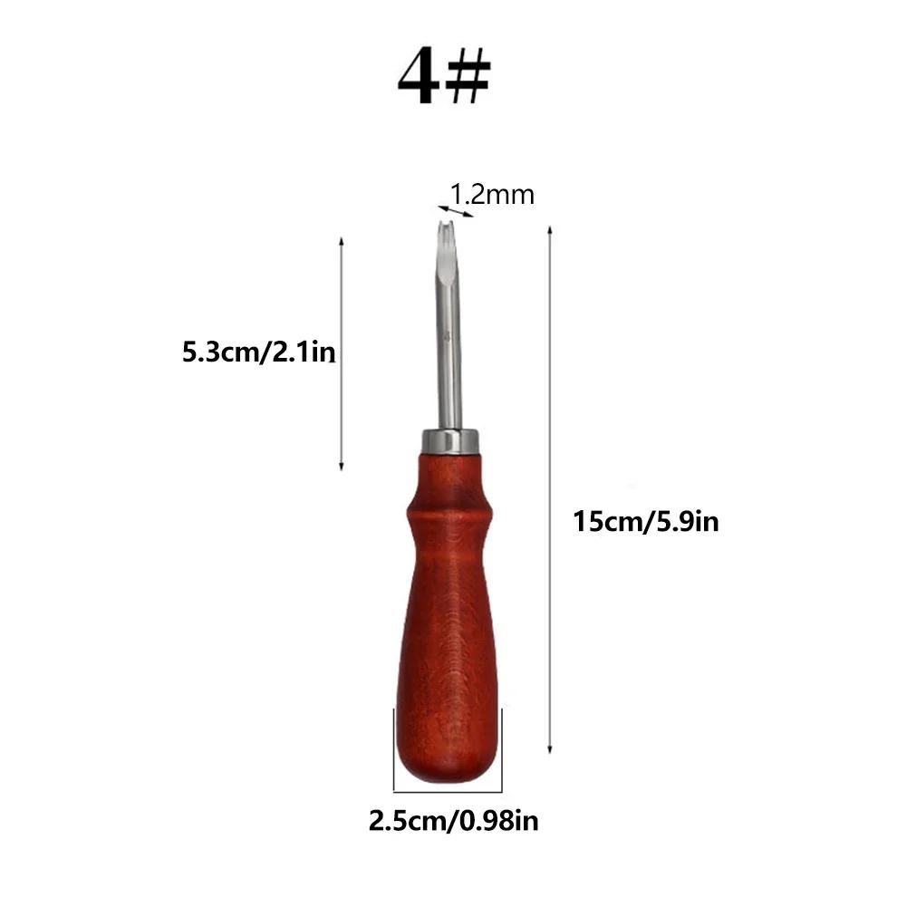 1Pc Rust Proof DIY Leather Edge Shaver Professional Edge Trimmer Wood Handle Stainless Steel Blade Leather Chamfer Tool