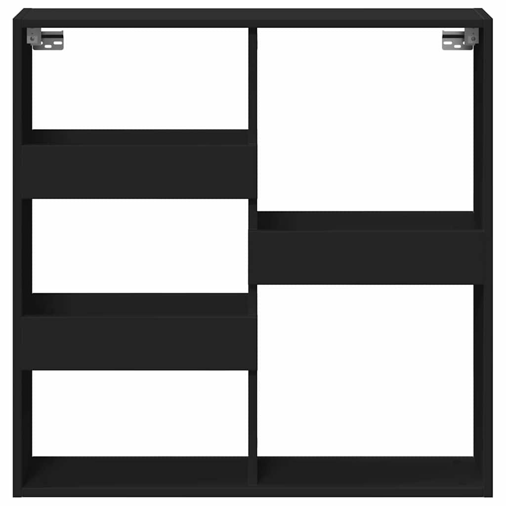 Wall Cabinet Black 80x15x80 cm Particleboard