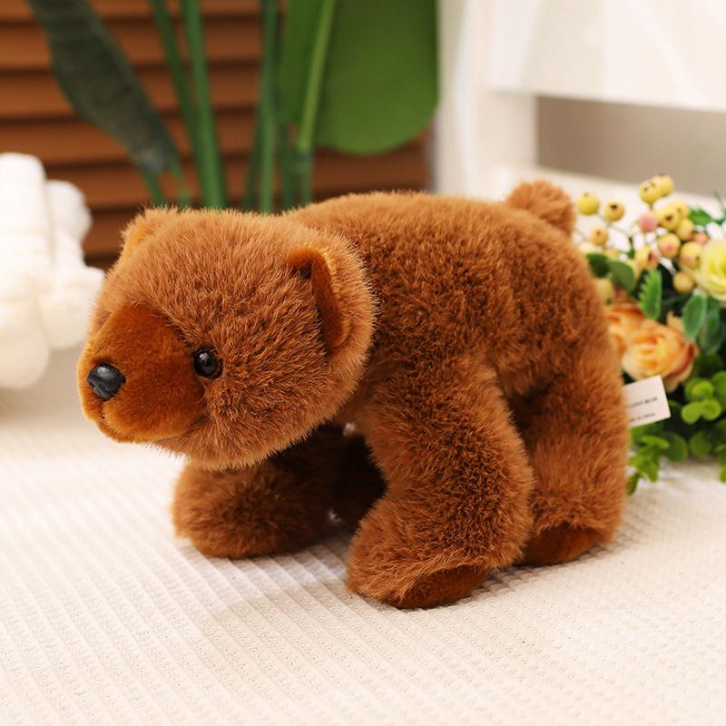 New Prone Standing Brown Bear Cute Polar Bear Stuffed Toy Doll Male and Female Doll Car Decoration Birthday Gift