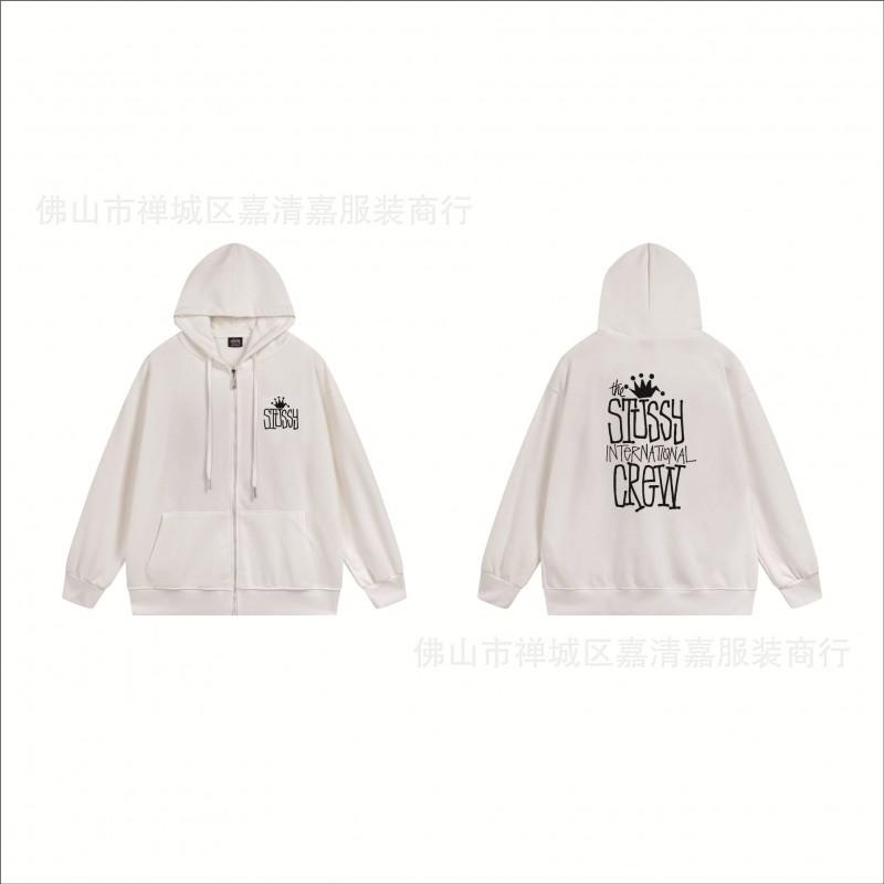 Mens Oversized Zip-Up Hooded Sweatshirt Casual Streetwear Cotton Pullover Fall