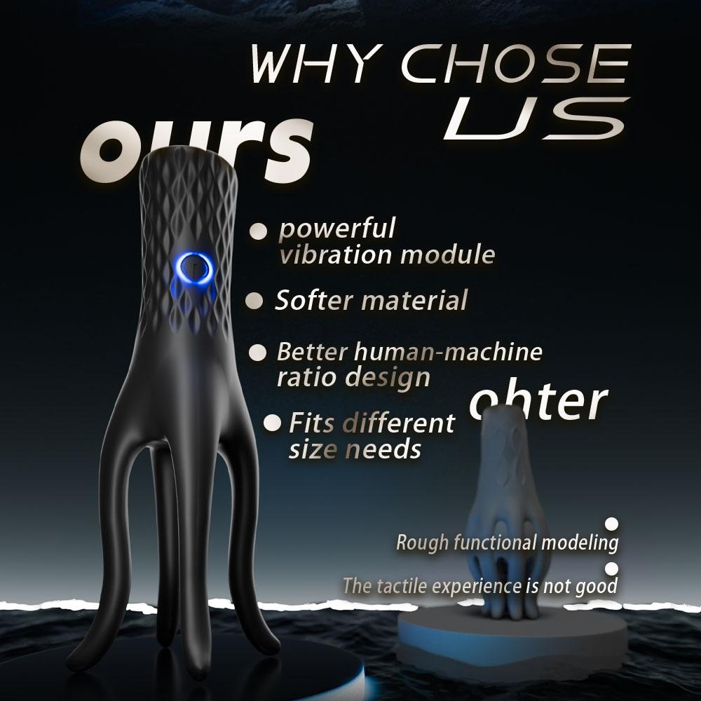 Vibrator Glans Trainer Penis G-spot Massager Soft Handheld Rezistență Prelungire Jucărie Adultă pentru Bărbați