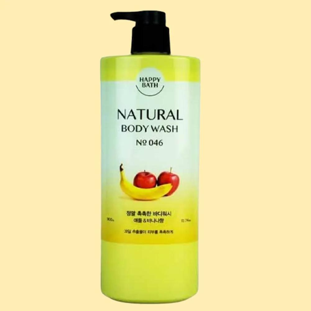 Duftendes Körperwaschmittel für Männer und Frauen Große Größe Feuchtigkeitsspendend HAPPY BATH Apfel & Banane Duft 900g