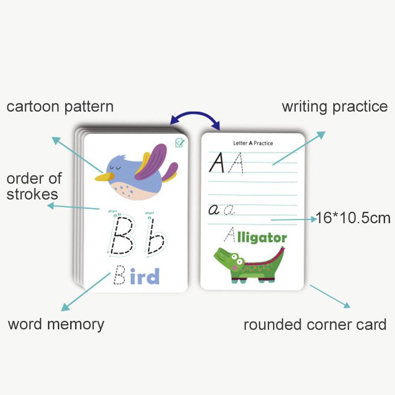 30PCS Cognitive Cards Early Childhood Education Repeatedly Erase Practice Spelling Number Letters Literacy Card Educational Toys