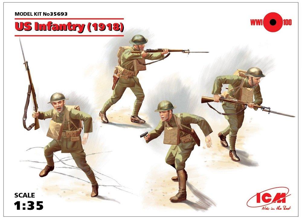

ICM US Army Пехота США 1918 Пластиковая модель 35693 1/35