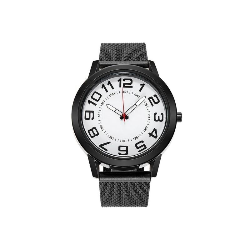 Classic Quartz Watch For Men With Silicone Strap Business Style Nonwaterproof Watch For Office Use