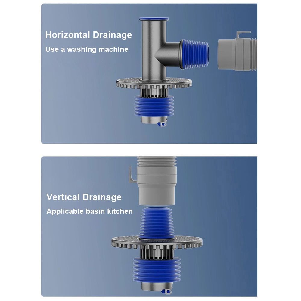 1 Stück Langlebiger 2 in 1 Bodenablaufdeckel Universal 2/3/4 Wege Schlauchadapter Zerkleinerer Abwasserablaufanschluss Waschraumzubehör