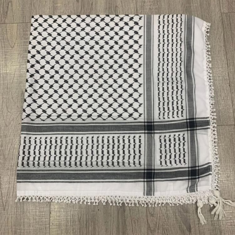 Desert Shemagh Scarf for Outdoor High Absorb Arab Headscarf Traditional Keffiyeh Bandana Arabian Scarf Head Covering