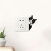 1pc Cute Black and White Cat Switch Cover | Self-Adhesive Vinyl Wall Decal for Switches and Outlets, Removable, for Bathroom, Living Room, Bedroom
