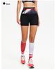 Women's Fashion Printed Compression Running Shorts with Pockets, Quick-Drying, Full Waist Fit.