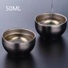 Titanium Cup Pure Titanium Tea Cup Outdoor Camping Portable Tea Set Portable Storage Home Double Layer Anti Scalding Tea Bowl