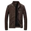 A men's new PU leather jacket spring and autumn men's jacket washed thin locomotive leather jacket