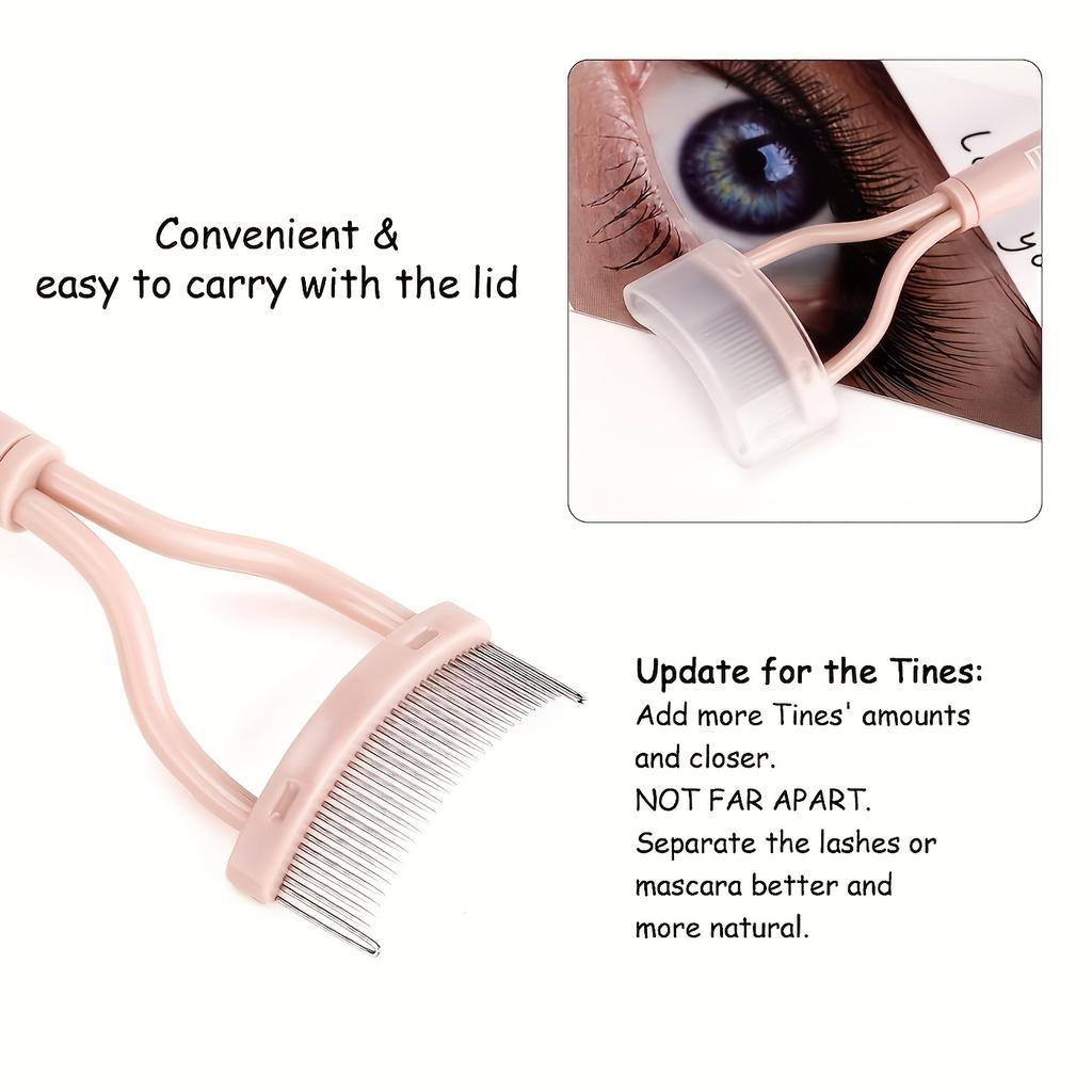 Curved Eyelash Brush Tool - Eyelash Separator and Styling Accessory, Precision Comb Curved Eyelash Brush Eyelash Grooming Tool f