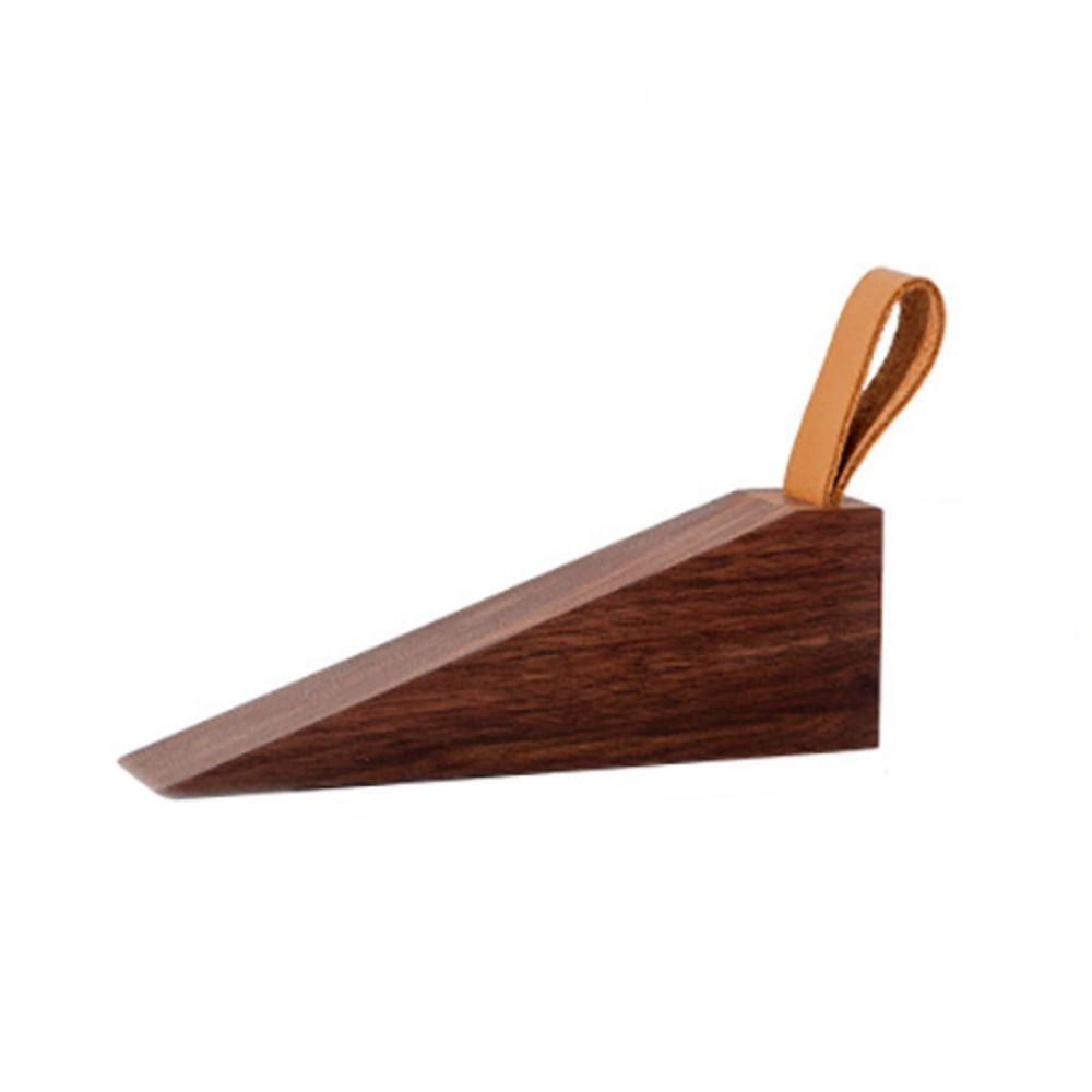 Leather Rope Anti-collision Nail-free Solid Wood Door Stopper Baby Protect Wedge