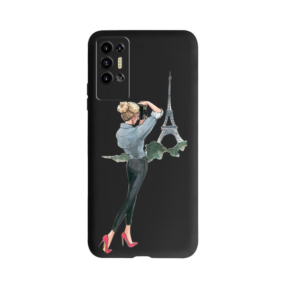 

Black Painting Cases For Tecno Pova 2 Phone Cover Soft TPU Silicone Back Funda for Tecno Pova2 LE7, LE7n Case Protective Bumper Tecno Pova2 (LE7)