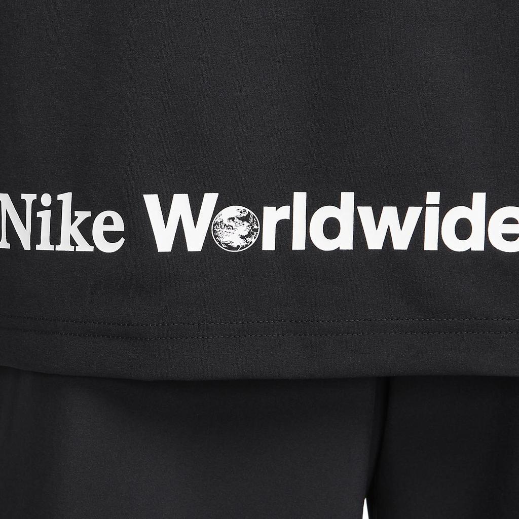 Nike T Shirts Men's Black Crew Neck Moderate Straight Fit DV9843-010