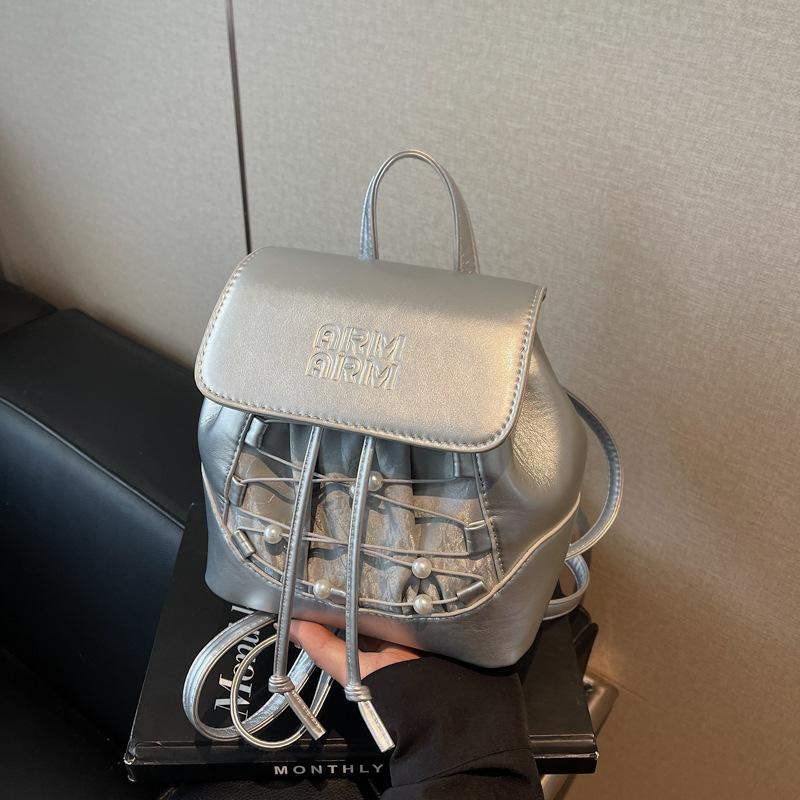 Niche Design Fashionable Backpack New High-end Versatile Casual Bucket Bag Lightweight Small Backpack