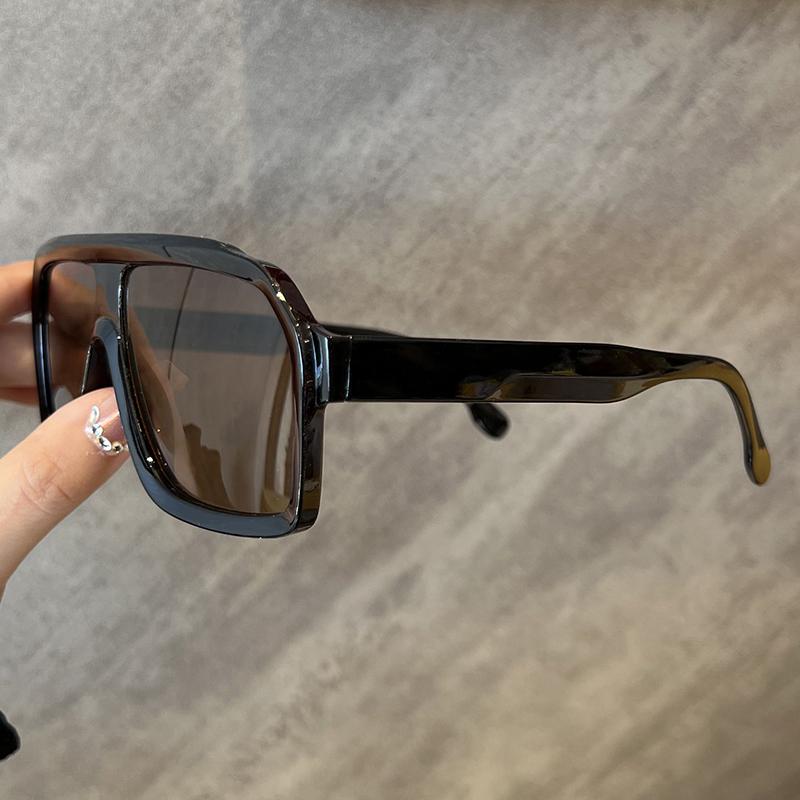 1/6pcs Vintage Square Sunglasses Women Men Thick Frame Brand Eyewear Fashion Chic Polygon Sun Glasses Black Shades