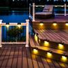 Waterproof Solar Deck & Stair Lights for Outdoor Steps, Fences, Yards, Patios, Garages, and Driveways.