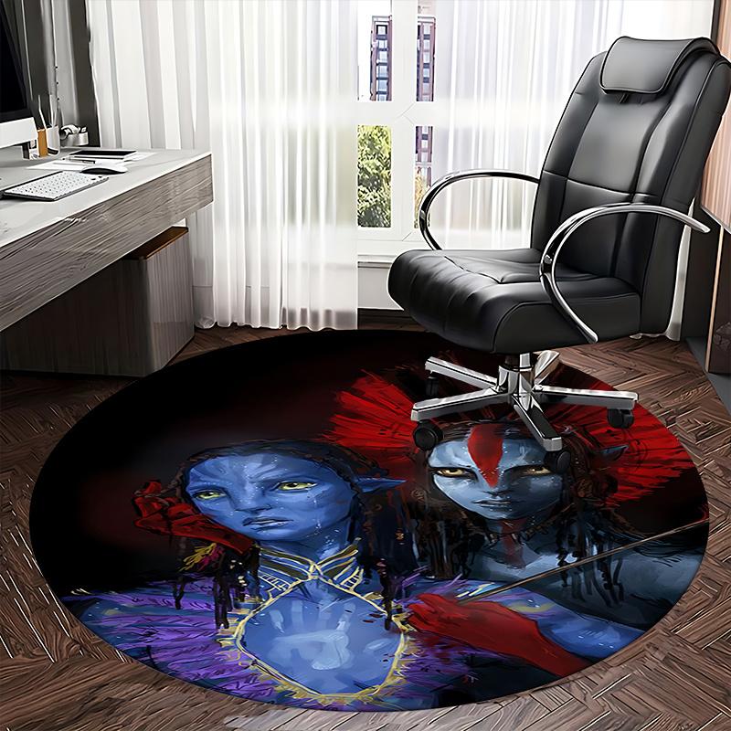 Avatar-Inspired Chair Mat - Round Carpet for Home Decor, Office Use, and Gifts0199b