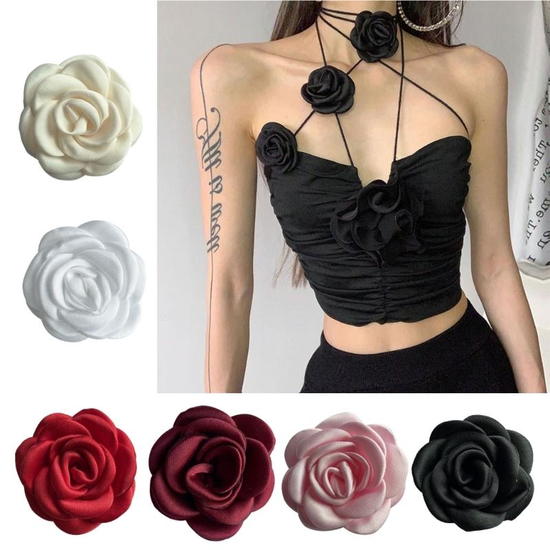Camellia Corsage Pins Camellia Brooches Camellia Lapel Pins Jewelry Accessories for Sweater Skirts Dresses Decorations