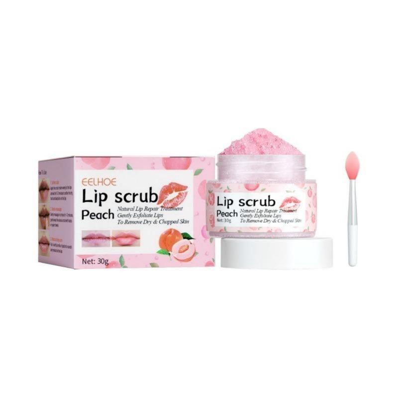 30g Peach Lip Scrub, Lightening Lip Lines, Hydrating, Exfoliating, Moisturizing Lip Scrub