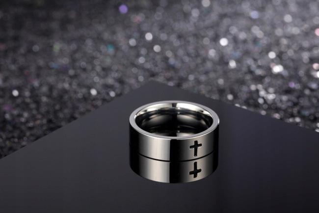 Ehering Silber Siegelring Stahl Kreuz 242