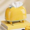 Cute Cat Tissue Dispenser Box Cartoon Tissue Paper Holder Desktop Plastic Napkin Storage Box for Car Home Bathroom Kitchen Office Decor