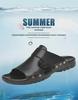 Men's Large Size Breathable Leather Sandals (Sizes 45-52) with Soft Soles, Wide Fit, and Flip Flop Style.