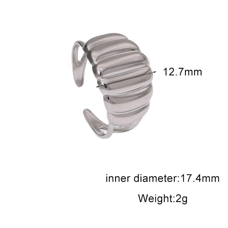 

Европейское и американское регулируемое кольцо из нержавеющей стали с титановым покрытием 18K, французский нишевый дизайн.