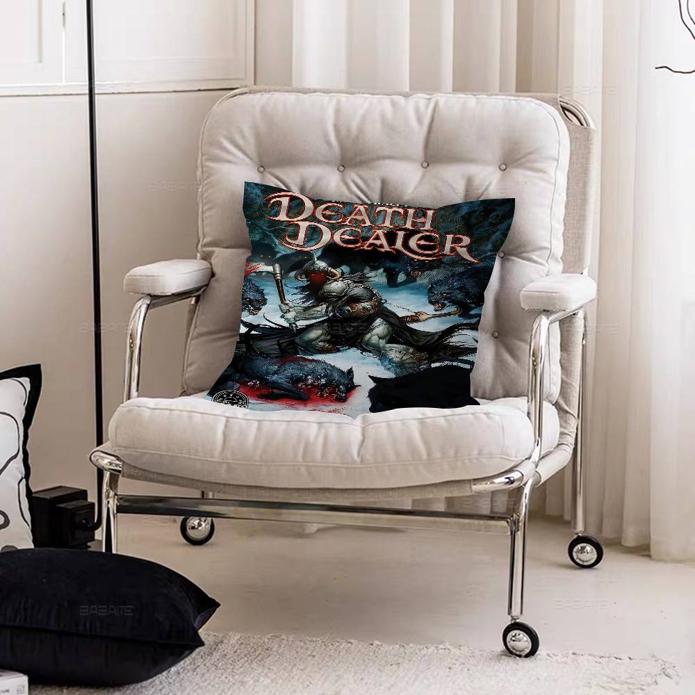 Amine F-Frank F-Frazetta Stitch Lucky Dragon pillow cover sofa cushion cover home room decoration children gift 12x12Inch
