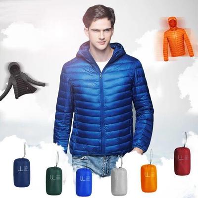 Light Down Jacket Men's Short Hooded Down Jacket Winter Men's White Duck Down Super Light Down Jacket Men's Wear